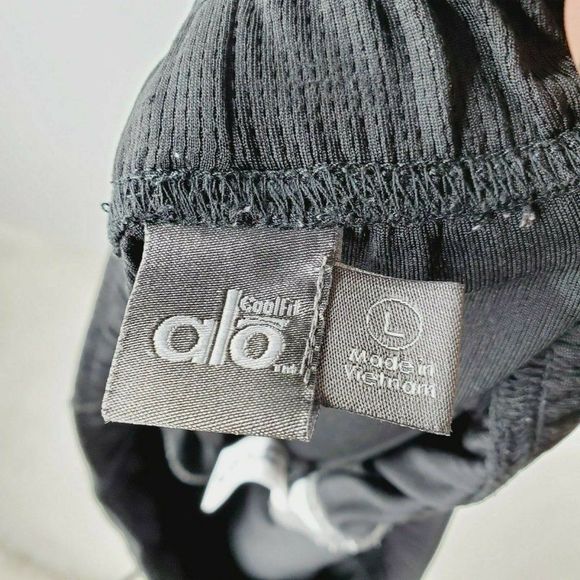 Alo Mens Black Elastic Waist Pull On Comfort Athletic Shorts Size Large - Picture 6 of 7